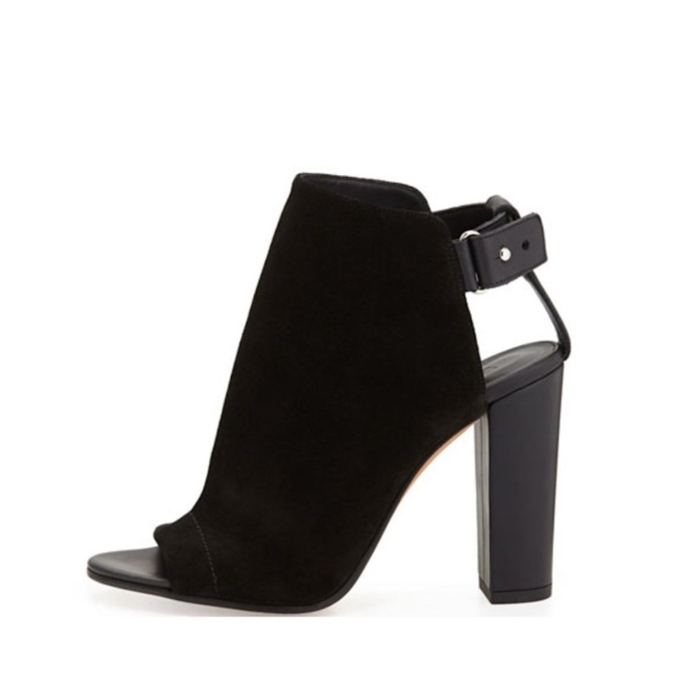 Vince peep toe black heeled sandal